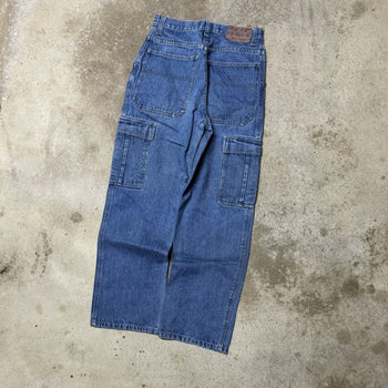 2000s FUSE BAGGY WIDE LEG DENIM CARGO POCKET SKATER JEANS