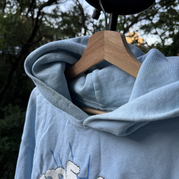 Sp5der Blue Rhinestone Hoodie