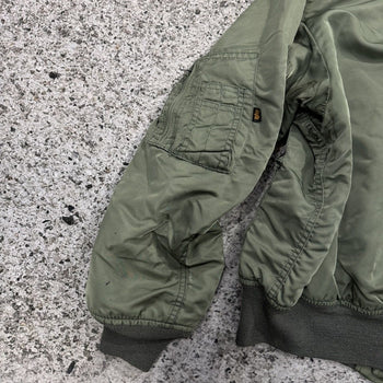 1980s Faded Thrashed Alpha Industries CWU 45-P Flight Bomber Jacket