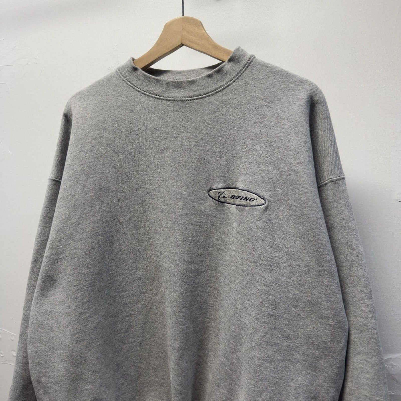 Vintage 1990s Faded Grey Boeing Sweatshirt