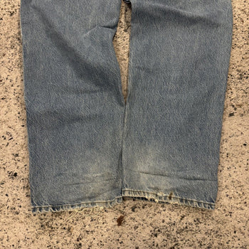 Pantalones vaqueros Carhartt de doble rodilla de la década de 1990, desgastados y desgastados