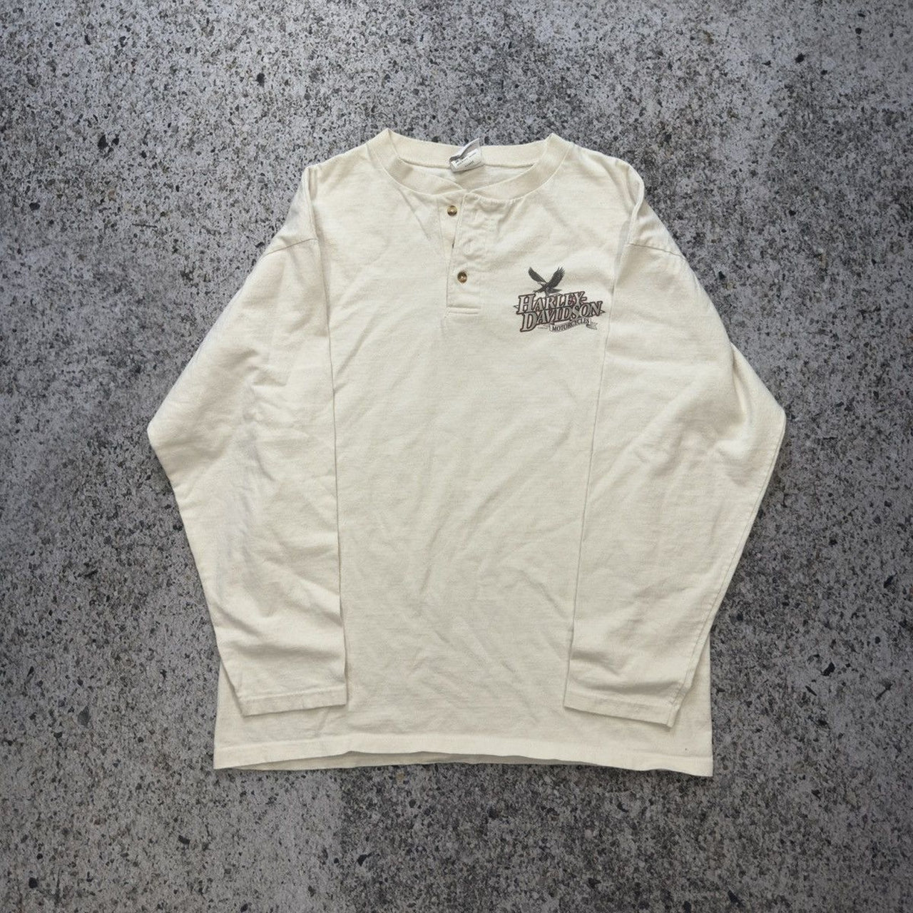 2000s Harley Davidson Henley Button Longsleeve