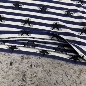 Comme des Garçons Japan Blue White Striped Star Longsleeve