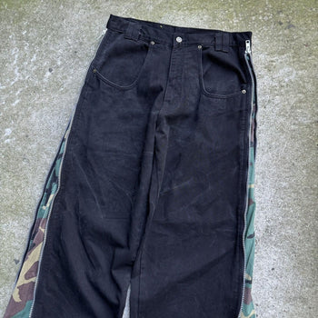 2000S Y2K PACHINNO BAGGY DENIM SKATER ZIP JEANS