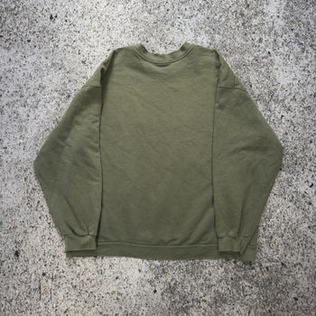 Sudadera Nike de cuello redondo extragrande con logotipo descolorido de los años 90