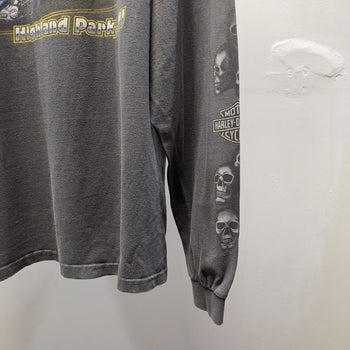 Vintage 2000s Harley Davidson Faded Skull Longsleeve Tee