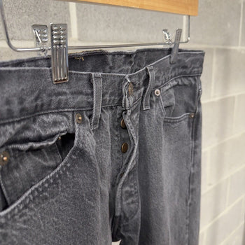 1990s Levi's 501 Faded Black Jeans - Made in USA