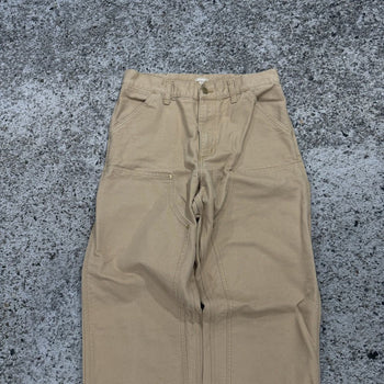 Pantalones de carpintero Carhartt WIP color tostado con doble rodilla