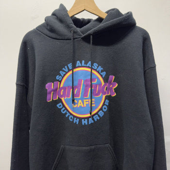 Vintage 1990s 2000s Hard Fuck Cafe Faded Hoodie