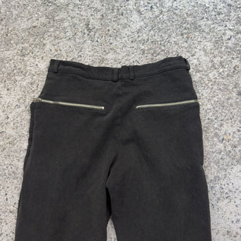 Pantalones de bondage con cremallera de rayón y viscosa Moleskine de Ambivalence Online