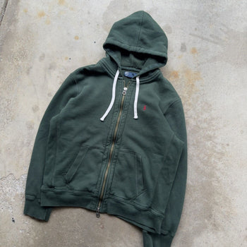 1990S/2000S POLO RALPH LAUREN HEAVYWEIGHT ZIP UP HOODIE