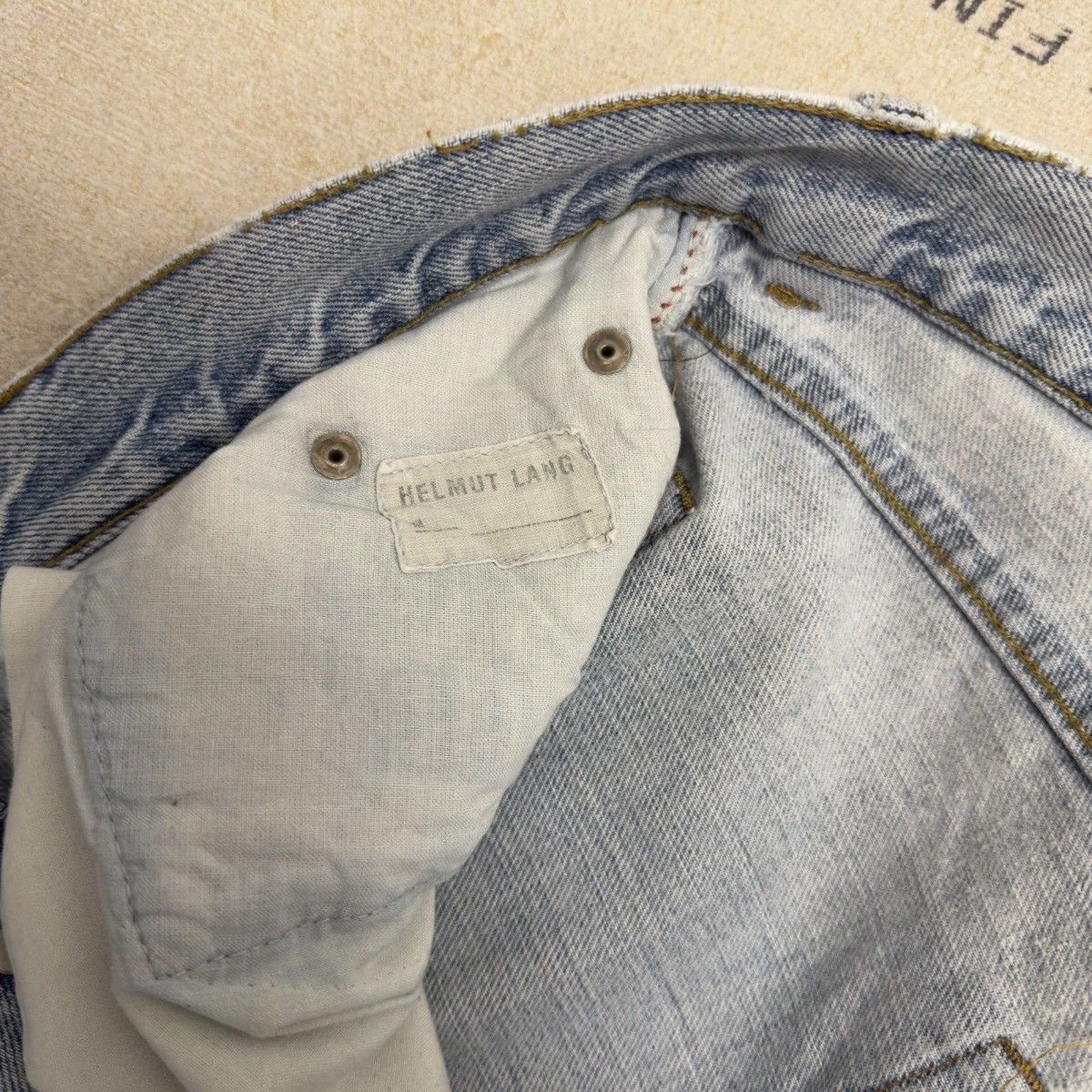 Helmut Lang Archive Distressed Fringe Jeans Italy