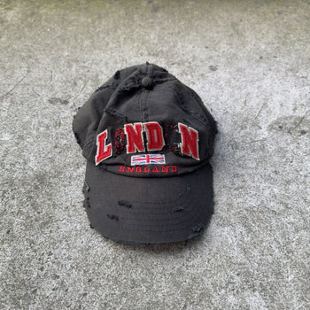2000s Thrashed Faded Distressed London Grunge Hat