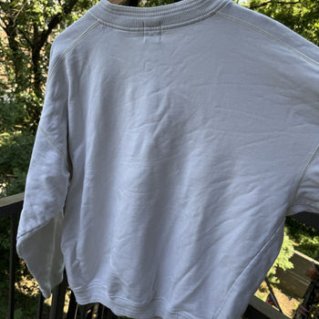 2000s Gap Thrashed White Henley Sweatshirt