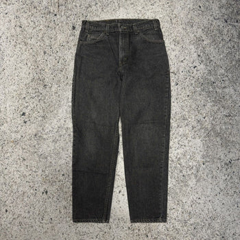 1990s Levi’s 550 Orange Tab Faded Black Denim Jeans
