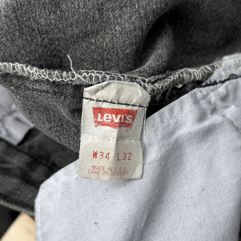 1990s Levi's 501 Jeans Faded Black Cropped USA