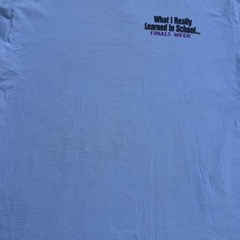 2000s WHAT I REALLY LEARNED IN SCHOOL FINALS WEEK SEX TEE