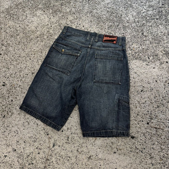 Pantalones cortos vaqueros estilo skater con bolsillos cargo de Kikwear, años 2000, Y2K