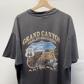 Vintage 2000s Harley Davidson Faded Distressed Flaming Eagle Tee