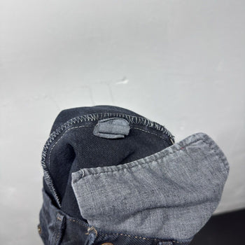 1990s Levi's 501 Black Distressed Cropped Jeans - Made in USA