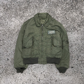 1980s Faded Thrashed Alpha Industries CWU 45-P Flight Bomber Jacket
