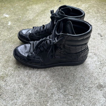 Saint Laurent Paris 2015 Hedi Slimane SL10H Embossed Crocodile Leather High Top