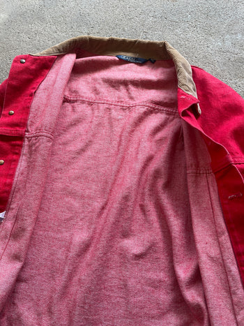 1980s POLO RALPH LAUREN RED DENIM TYPE 2 TRUCKER JACKET