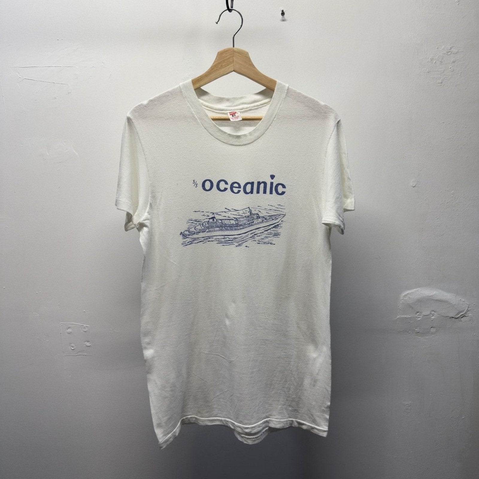 Vintage 1980s Made in USA SS Oceanic Boat Tee