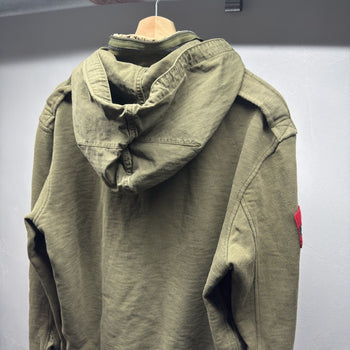 2000s Polo Ralph Lauren Military Patch Hooded Sweatshirt