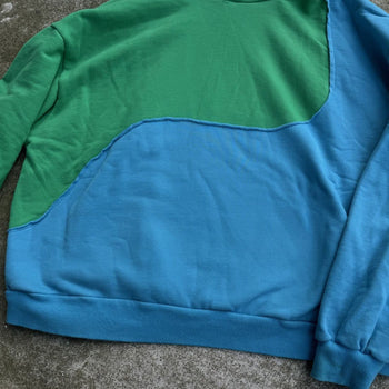 ERL SWIRL HOODIE GREEN BLUE