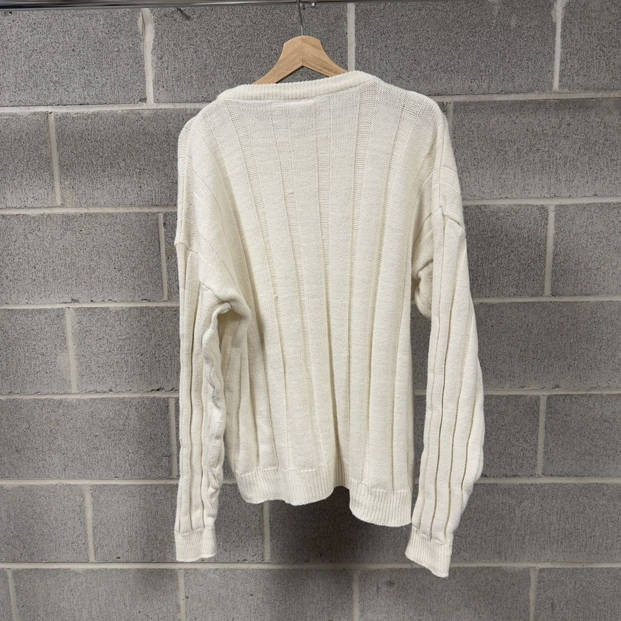 1990s Vertical Striped Knit Raime Cotton Sweater