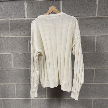 1990s Vertical Striped Knit Raime Cotton Sweater