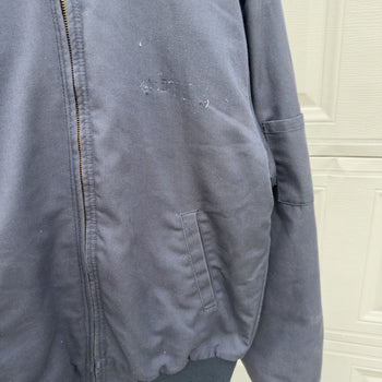 1980s/1990s Sun Faded Grey Distressed Thrashed Work Jacket