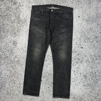 RRL SLIM JAPANESE SELVEDGE BLACK DENIM JEANS