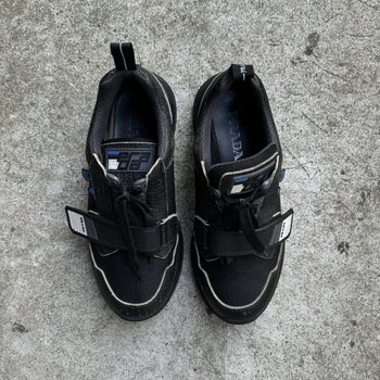 PRADA MECHANO LEATHER TRAINER SNEAKERS