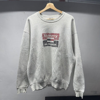 1990s Thrashed Faded Distressed Tommy Sweatshirt