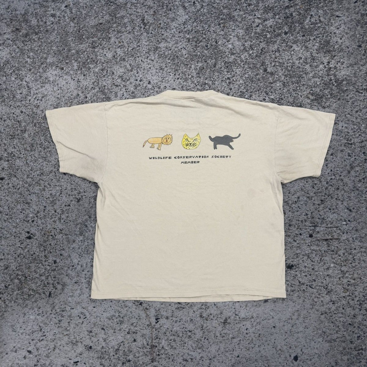 1990s Wildlife Conservation Society Tee Thrashed Faded