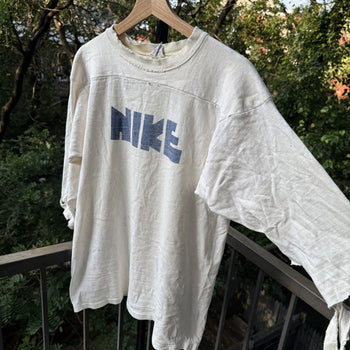 1970s Nike Block Logo Thrashed Faded Distressed Shirt Grunge