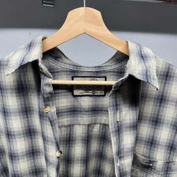 2000s Faded Plaid Grunge Flannel Shirt