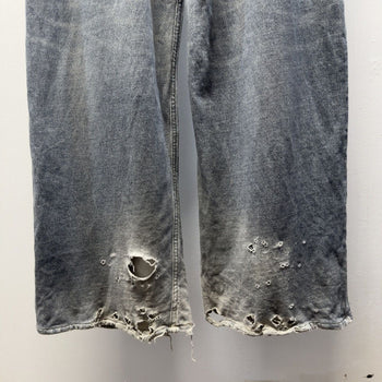 Balenciaga Winter 2021 Tromp L'oeil Denim Sweatpants Demna