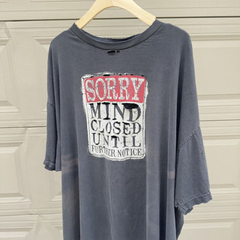 2000s Sorry Mind Closed Until Further Notice Thrashed Faded Tee