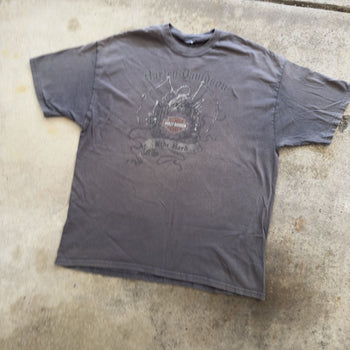 2000S HARLEY DAVIDSON FADED DRAGON LOGO TEE