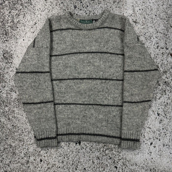 1980s LIGHT GREY WOOL KNIT SWEATER