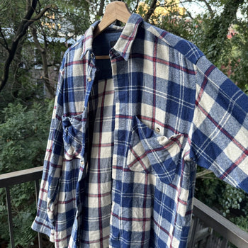1990s Faded Plaid Flannel Shirt