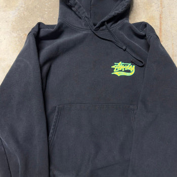 STUSSY WORLD TRIBE BLACK HOODIE