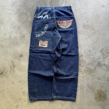 1990s/2000s Y2K PACO JEANS BAGGY PATCH DENIM SKATER JEANS