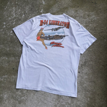 1990S B-24 LIBERATOR PIN UP GIRL POCKET TEE