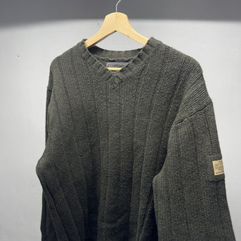2000s Abercrombie Dark Green Wool Sweater
