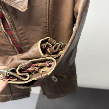 1950s Aero Women's Horsehide Leather Jacket Thrashed Faded