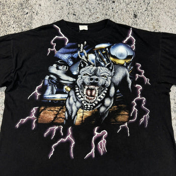 1990s USA AMERICAN THUNDER PITBULL TEE